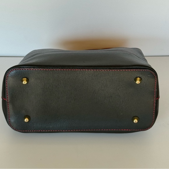 Vera Pelle Black and Red Leather Handbag - Picture 8 of 11